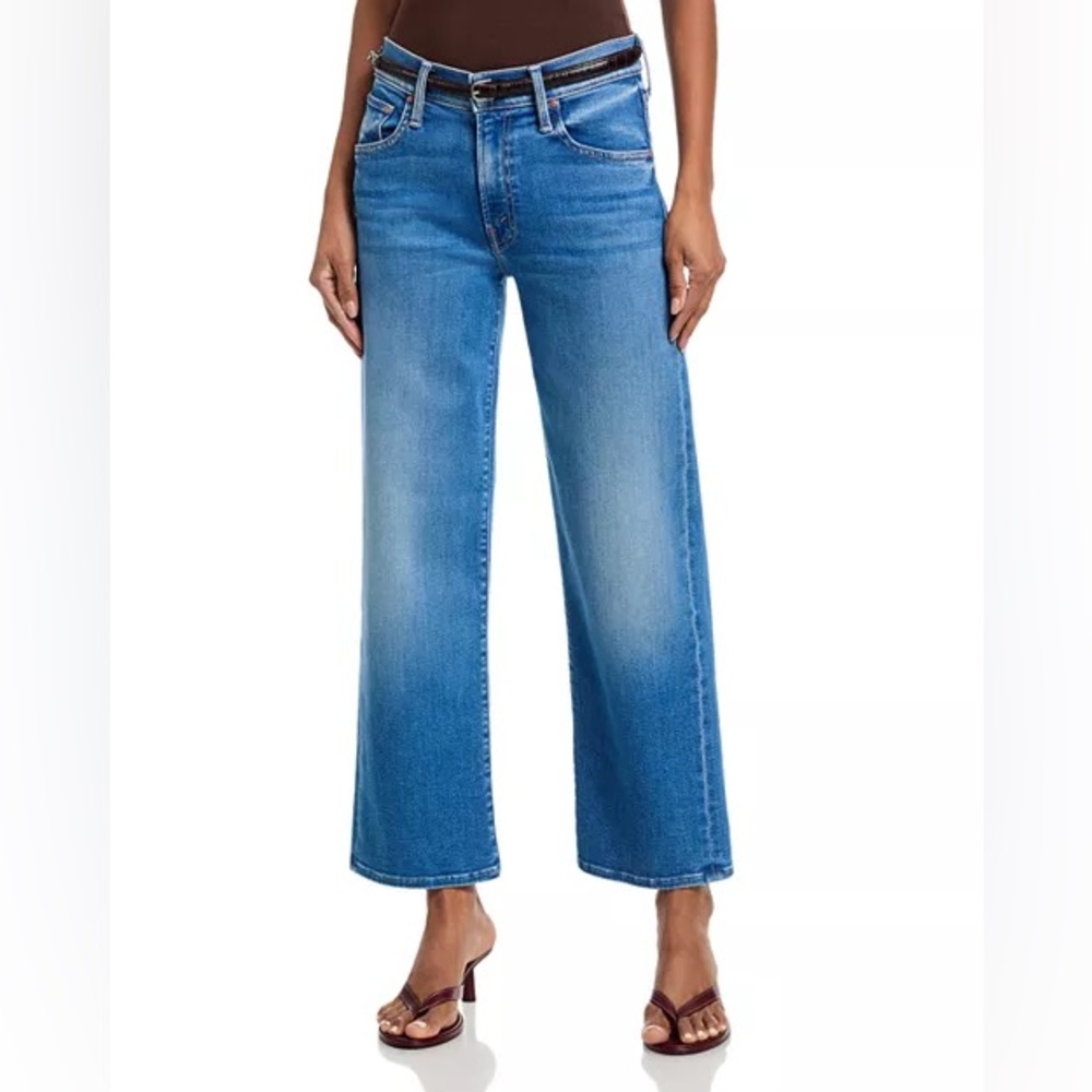 Lil’ MOTHER  Mid Rise Rambler Zip Ankle in Piece by Piece.  25P